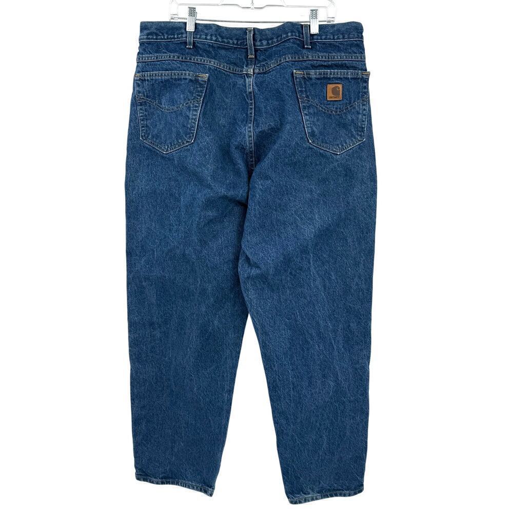 Vintage Carhartt Straight Fit Tapered Leg Jeans Men's Size 41x32 USA Union Made - Picture 4 of 10